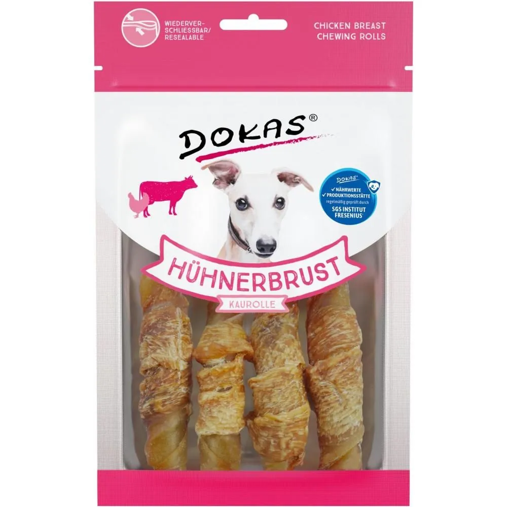 Dokas Kyllingebryst tyggeruller 90 g - naturlige hundesnacks